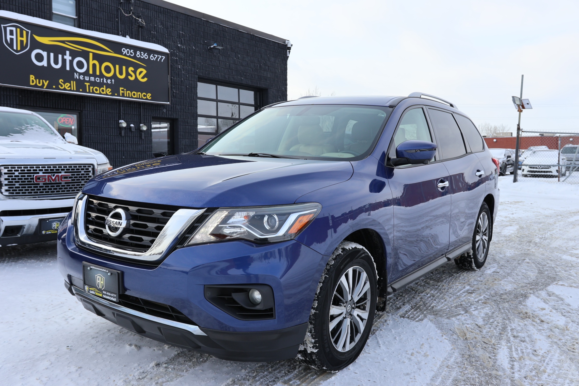 2018 Nissan Pathfinder SL-PREMIUM 4WD-7PASS-R STARTER/NAV/360 CAM/BLIS/KEYLESS/H SEATS/BLUETOOTH/LEATHER/SUNROOF&PAN MOONRO