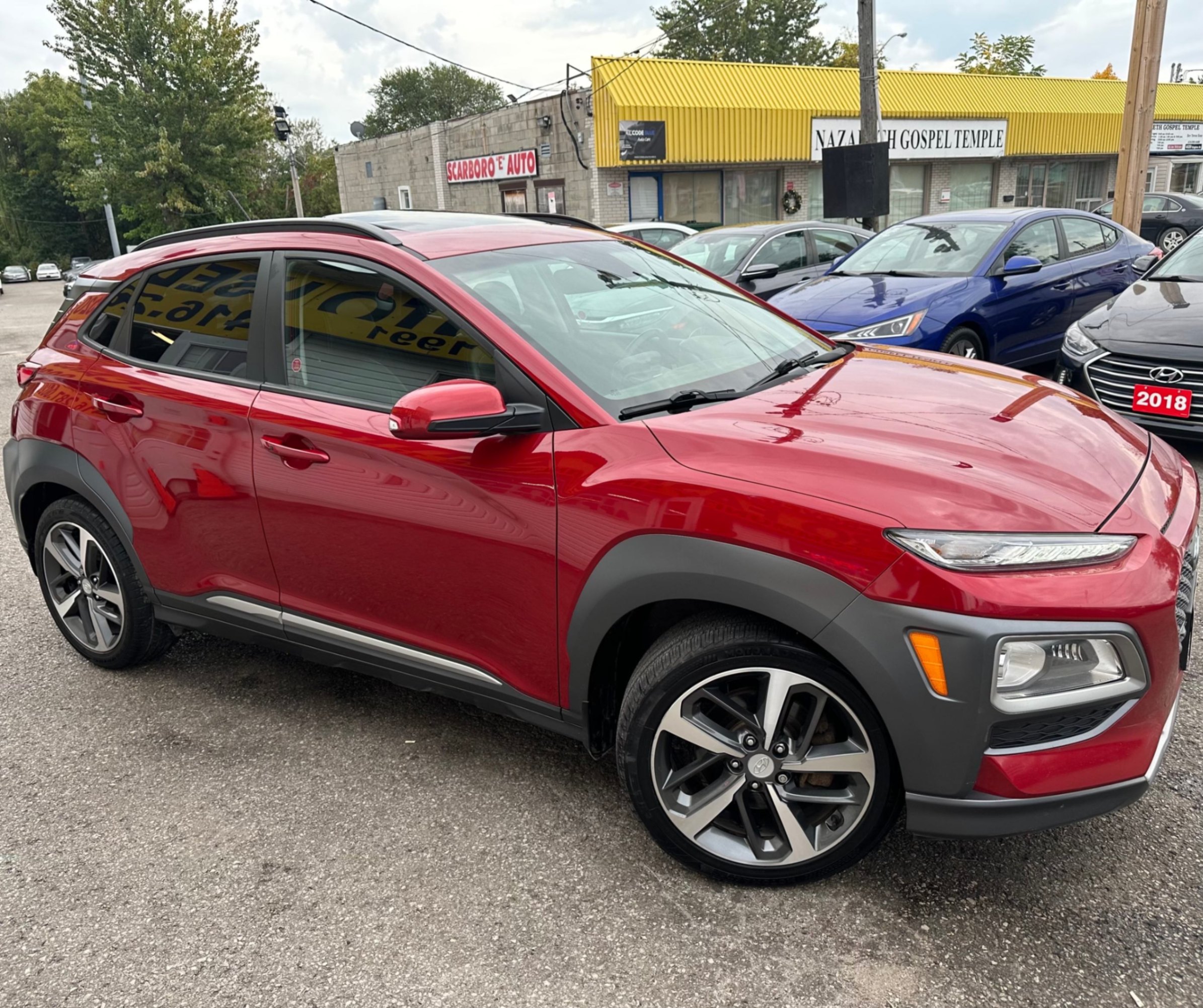 2018 Hyundai Kona Ultimate/AWD/NAVI/CAMERA/LEATHER/ROOF/P.SEAT/BLUE TOOTH/FOG LIGHTS/LOADED/ALLOYS/CLEAN CAR FAX