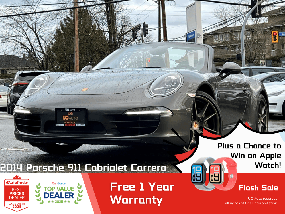 2014 Porsche 911 Cabriolet Carrera / NO ACCIDENT/ BC LOCAL