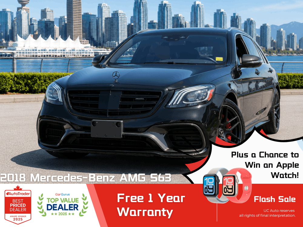 2018 Mercedes-Benz S-Class AMG S 63 4MATIC/ NO ACCIDENT/ BC LOCAL