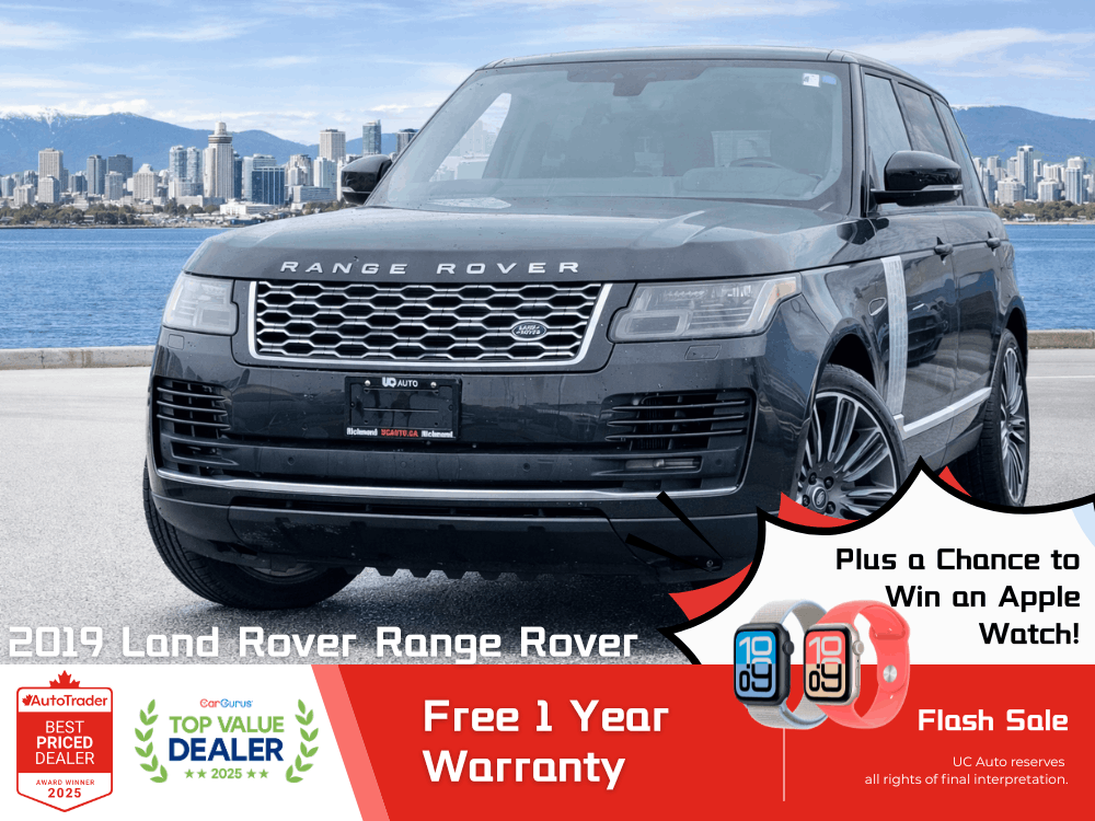 2019 Land Rover Range Rover V8 Supercharged LWB/ CLEAN TITLE/ BC LOCAL